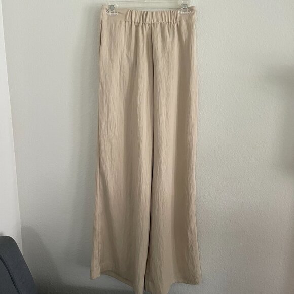 Zara wide length light summer pants work NWOT - Picture 3 of 7